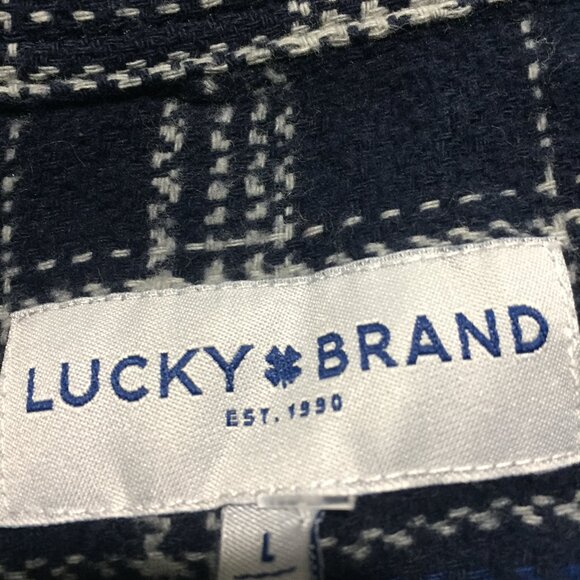 LUCKY BRAND CASUAL PLAID SHIRTS SIZE L - Picture 10 of 10